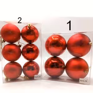 اویز گوی قرمز قطر 10 سانت و 7 سانت