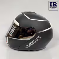 کلاه کاسکت فک متحرک تکنو Tekno - مشکی سفید مات