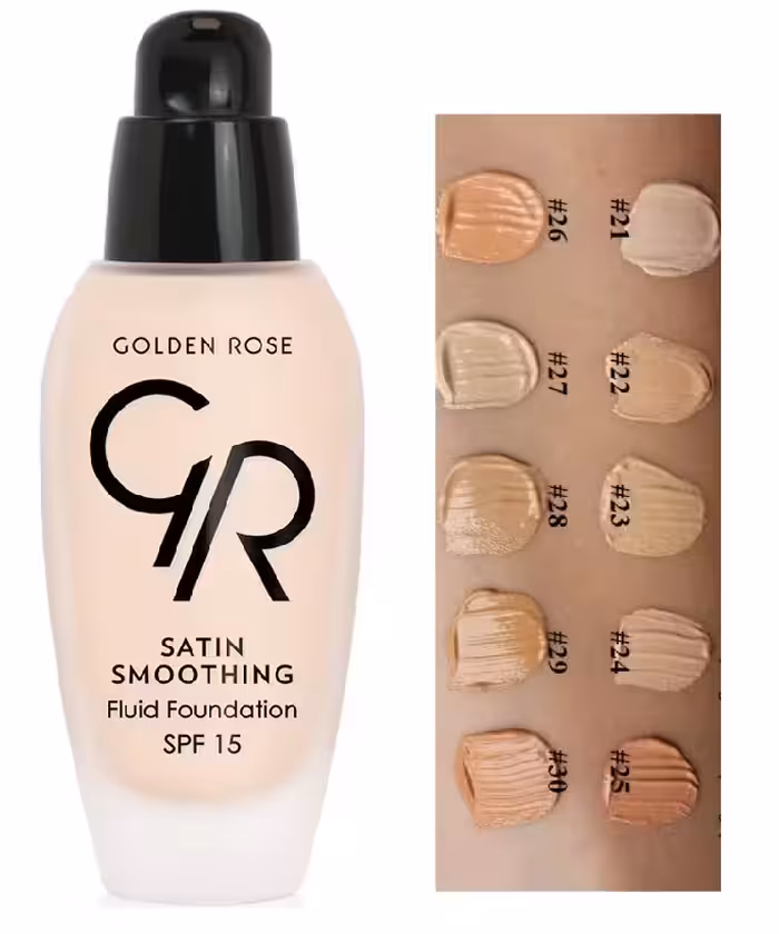 کرم پودر ساتین ویتامینه SPF15 گلدن رز شماره 22