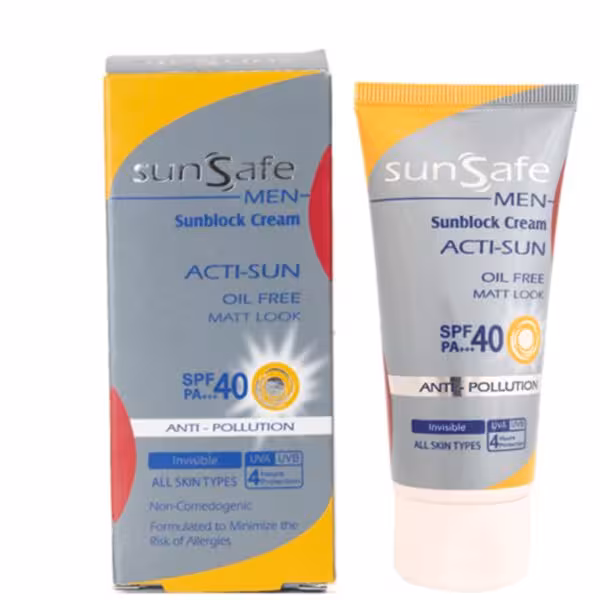 کرم ضد آفتاب آقایان SPF40 سان سیف
