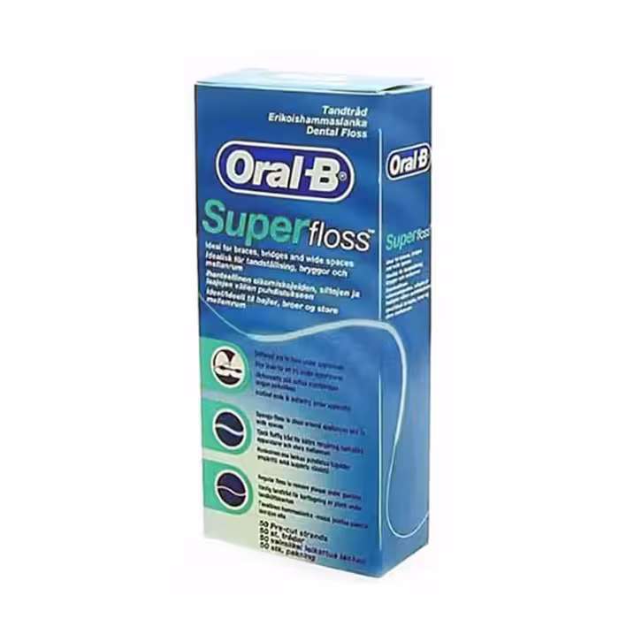 نخ دندان اورال بی مدل super floss