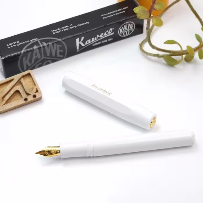خودنویس کاوکو کلاسیک اسپرت سفید KAWECO Classic sport FP White