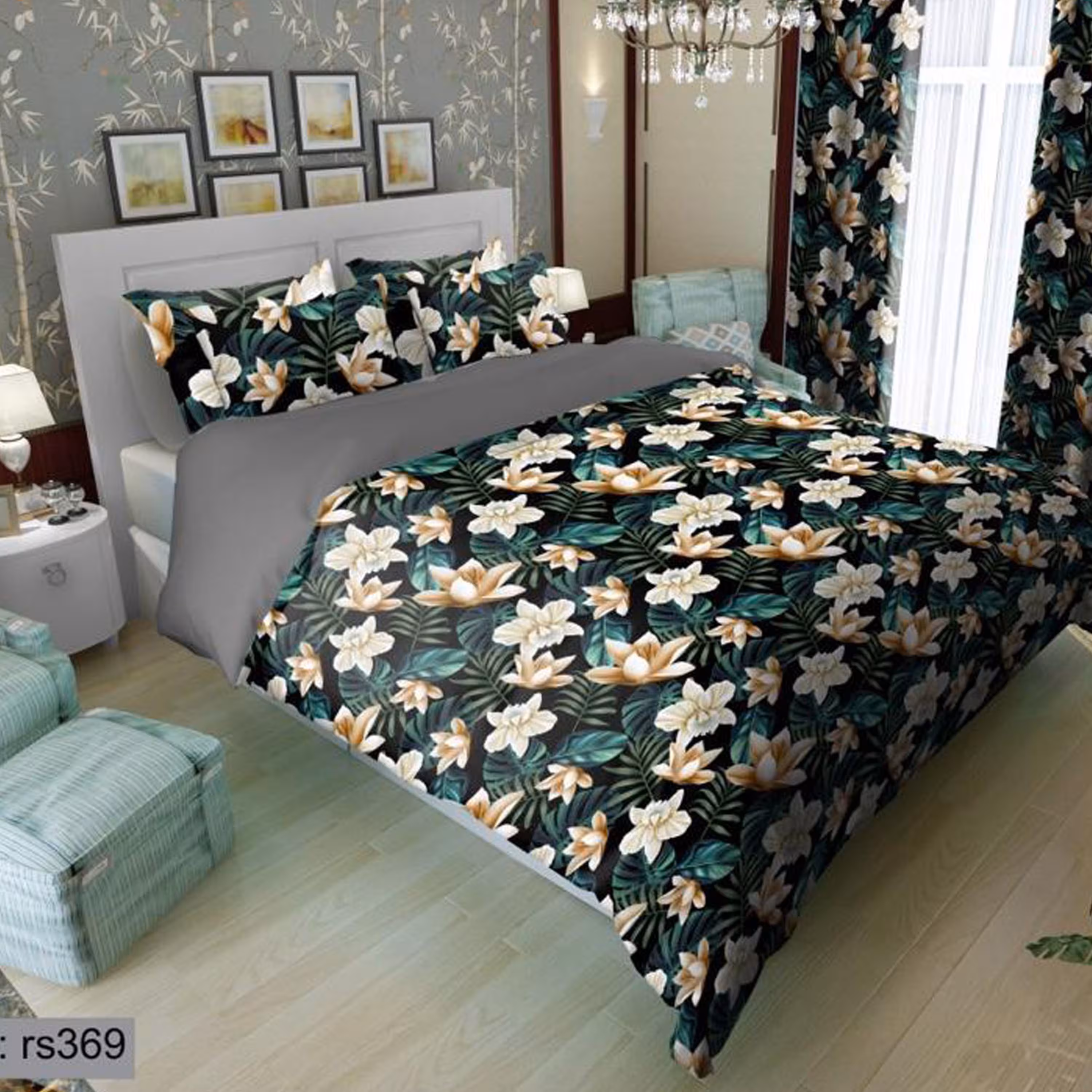سرویس روتختی 2 نفره تنسل چاپی برندترک لند(Turk Land) rs 369