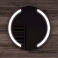 آینه بک لایت سند بلاست مدل D02 سایز قطر 70