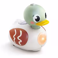 اسباب بازی اردک موزیکال برند هولا مدل Duck کد HE9975، دارای مد آموزشی و راه رو، چراغدار و صدادار، ساخته شده از پلاستیک درجه یک و آنتی باکتریال