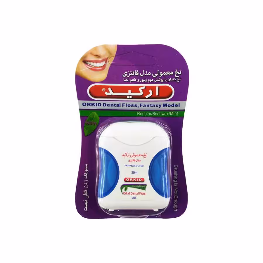نخ دندان معمولی فانتزی ارکید با پوشش موم و طعم نعنا