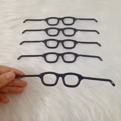 ملزومات عروسک سازی مدل عینک مستطیلی بسته 5 عددی