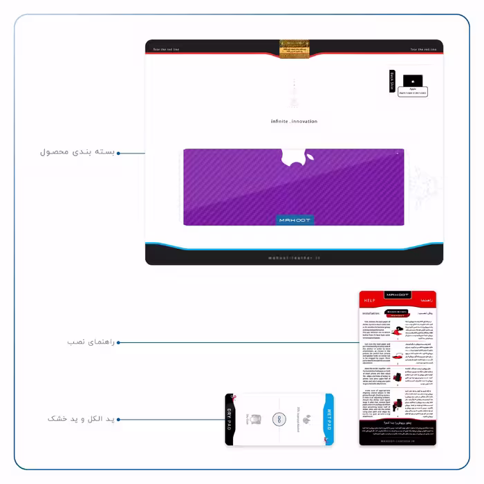 برچسب پوششی ماهوت مدل Purple-Fiber مناسب برای تبلت اپل iPad 9.7 (GEN 5) 2017 A1822