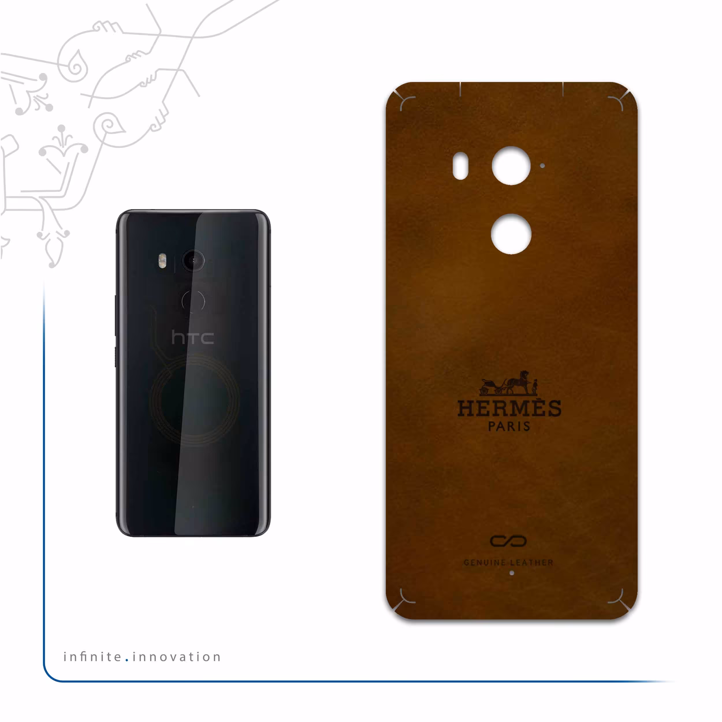 برچسب پوششی ماهوت مدل BFL-HRMS مناسب برای گوشی موبایل اچ تی سی U11 Plus