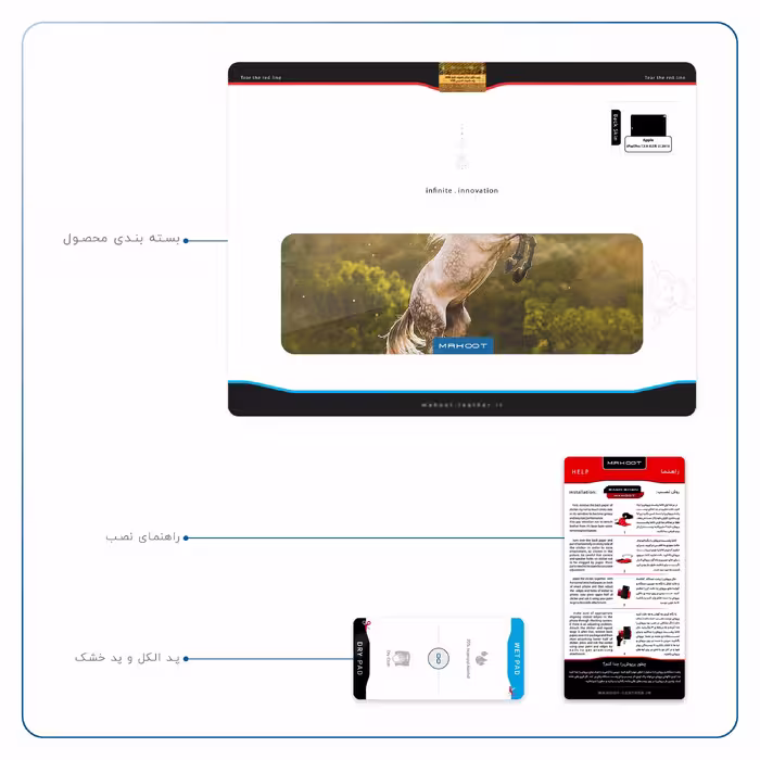 برچسب پوششی ماهوت مدل Horse-2 مناسب برای تبلت اپل iPad Pro 12.9 (GEN 3) 2018 A1983
