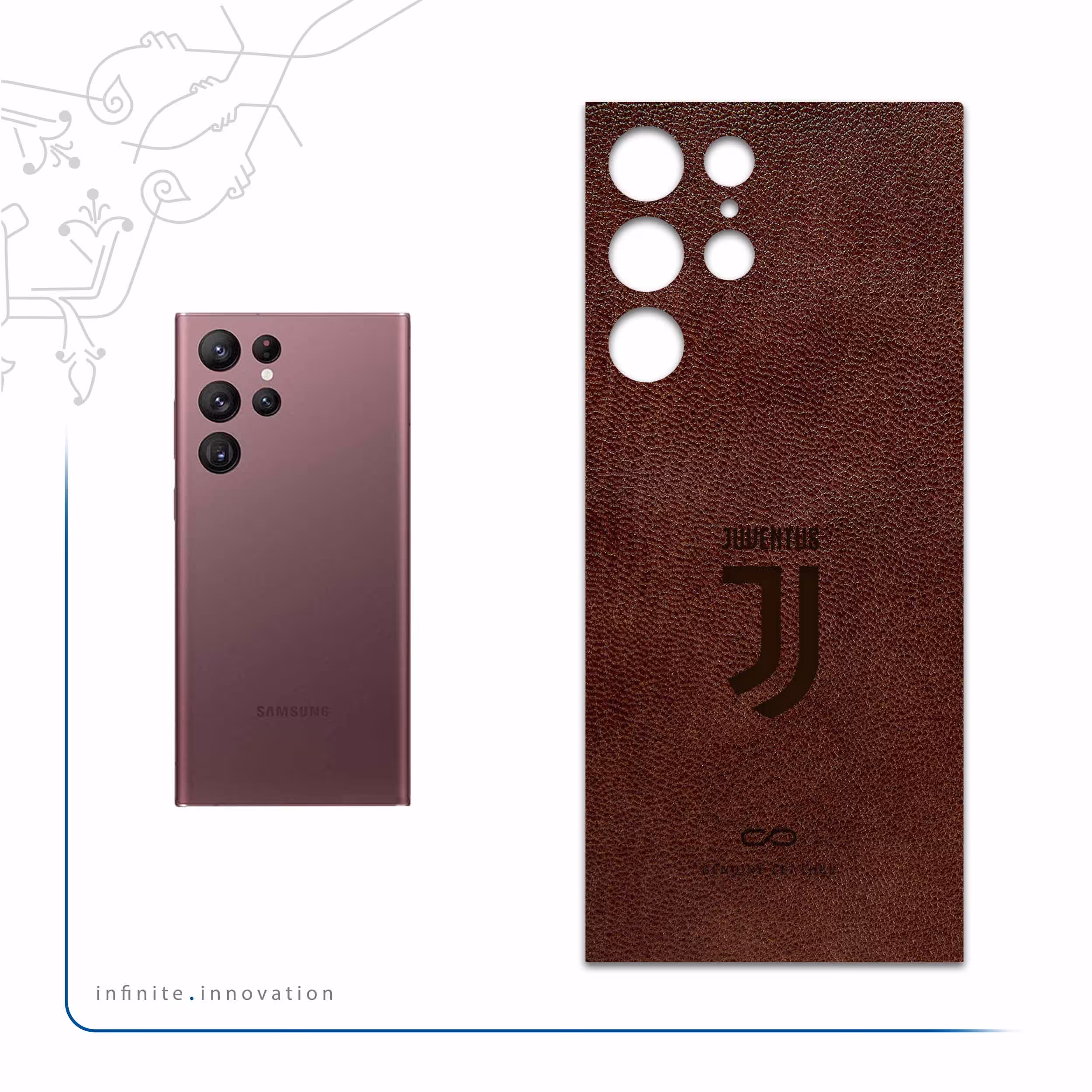 برچسب پوششی ماهوت مدل NL-JUVE مناسب برای گوشی موبایل سامسونگ Galaxy S22 Ultra 5G