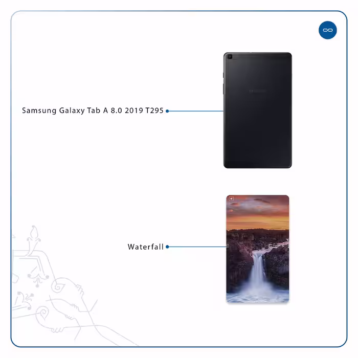 برچسب پوششی ماهوت مدل Waterfall مناسب برای تبلت سامسونگ Galaxy Tab A 8.0 2019 T295