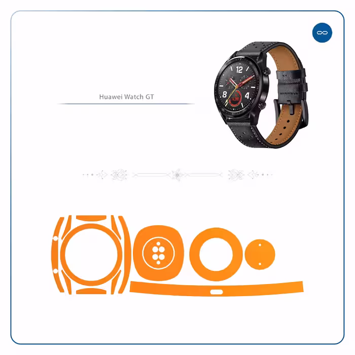 برچسب ماهوت طرح Matte-Orange مناسب برای ساعت هوشمند هوآوی Watch GT