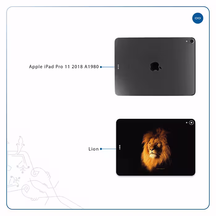 برچسب پوششی ماهوت مدل Lion مناسب برای تبلت اپل iPad Pro 11 2018 A1980