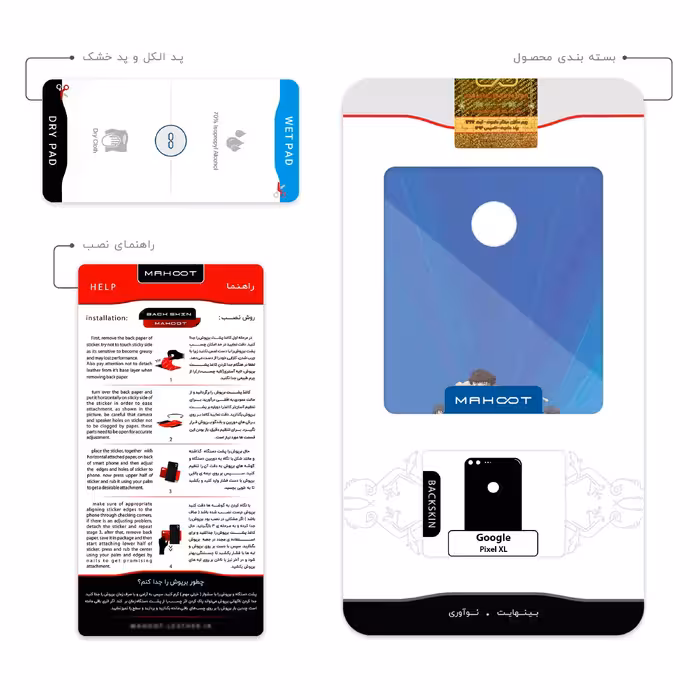 برچسب پوششی ماهوت مدل Ganbare Kikkazu مناسب برای گوشی موبایل گوگل Pixel XL