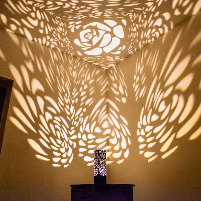 آباژور رومیزی طرح گل