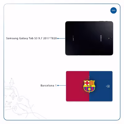 برچسب پوششی ماهوت مدل Barcelona مناسب برای تبلت سامسونگ Galaxy Tab S3 9.7 2017 T820
