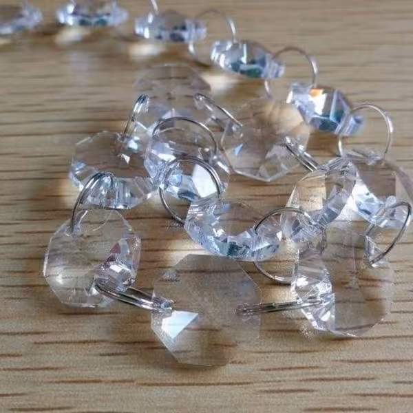 پرده ریشه ای آریا کریستال مدل هلال سایز 80x80 سانتی متر