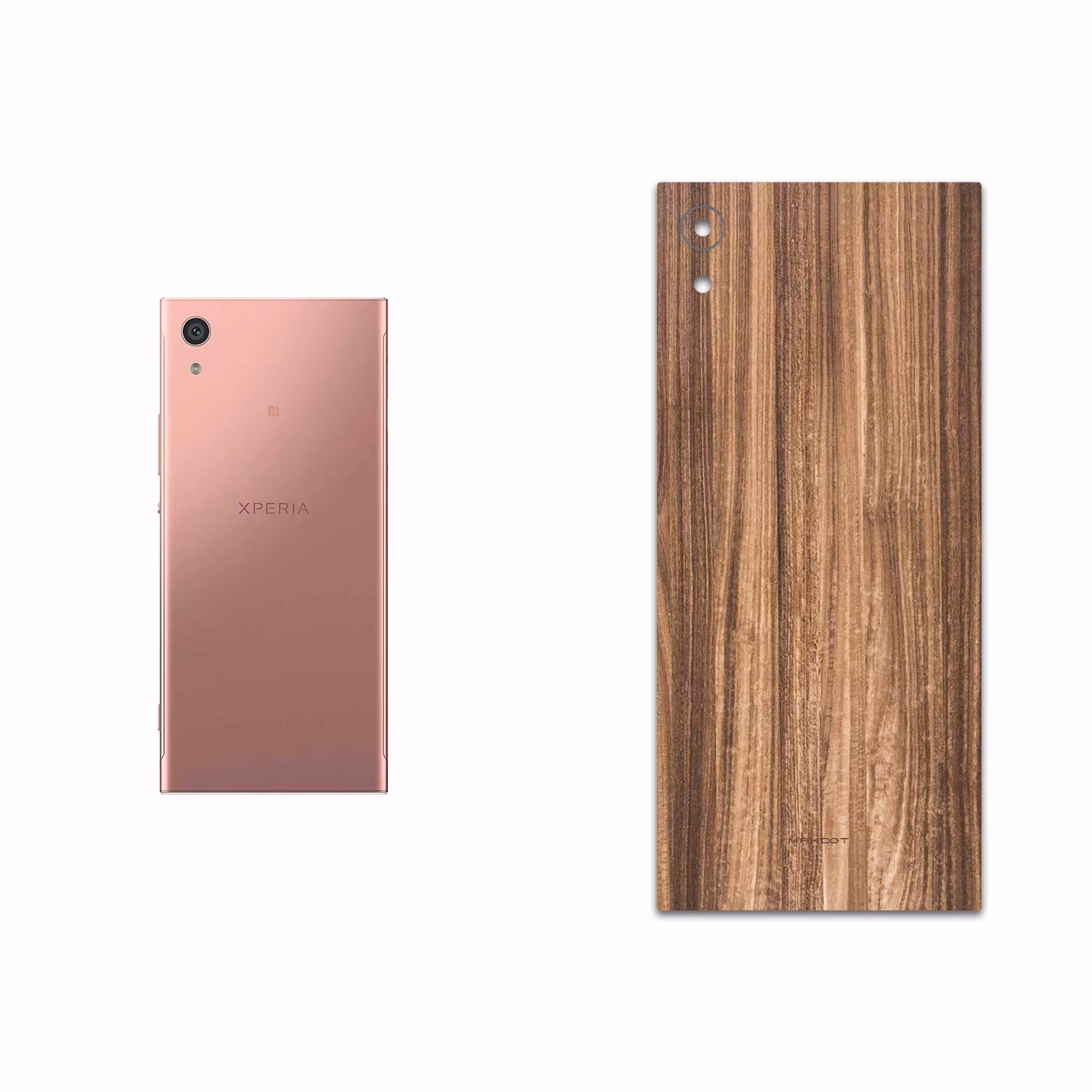 برچسب پوششی ماهوت مدل Light Walnut Wood مناسب برای گوشی موبایل سونی Xperia XA1