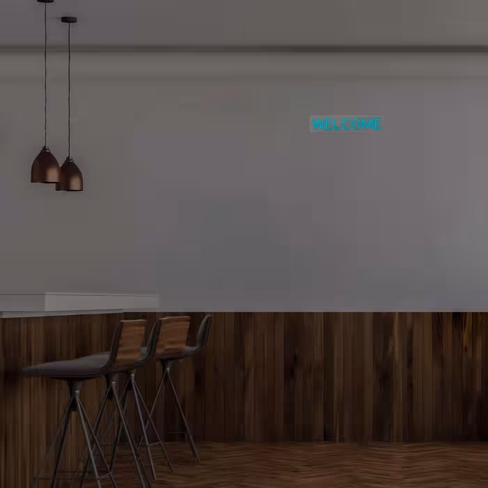 چراغ دیواری نئون دیزاین طرح Welcome_TBL