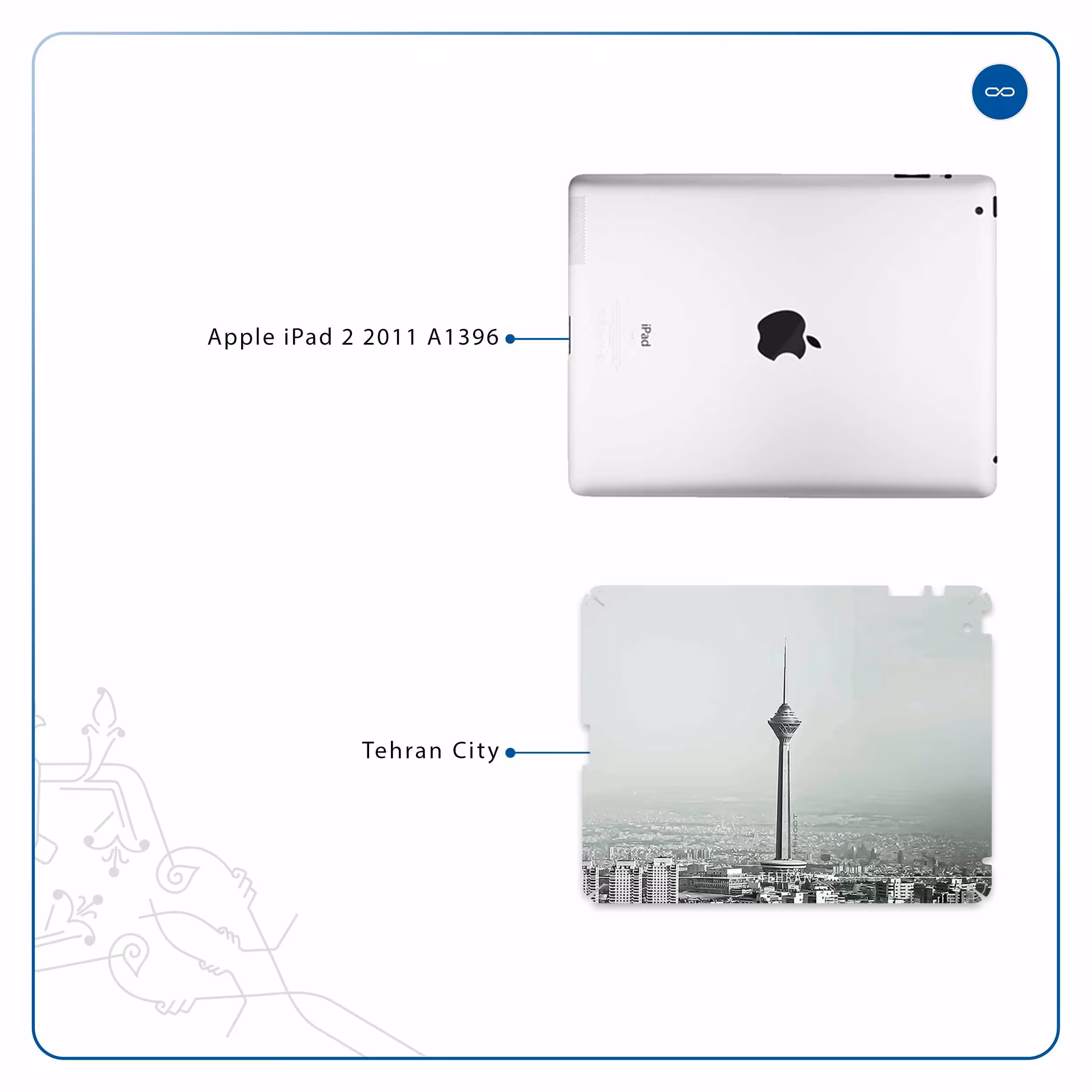 برچسب پوششی ماهوت مدل Tehran City مناسب برای تبلت اپل iPad 2 2011 A1396