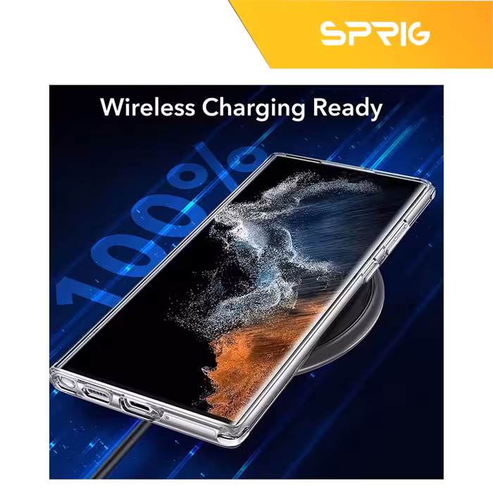 کاور اسپریگ مدل Full-Airbag مناسب برای گوشی موبایل سامسونگ Galaxy S22 Ultra به همراه محافظ صفحه نمایش