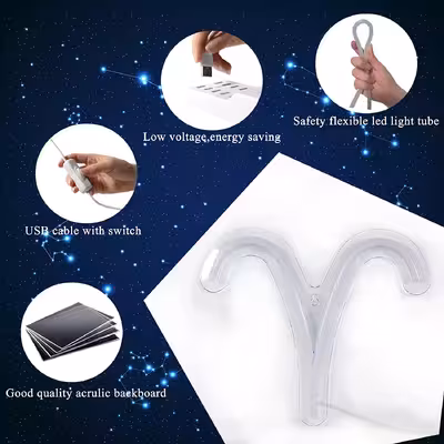 چراغ دیواری مدل نئون NEON-ARIES