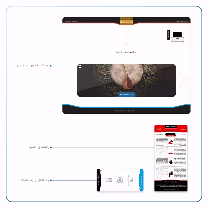 برچسب پوششی ماهوت مدل Setar-Daf-Instruments مناسب برای تبلت اپل iPad Pro 11 2018 A1979