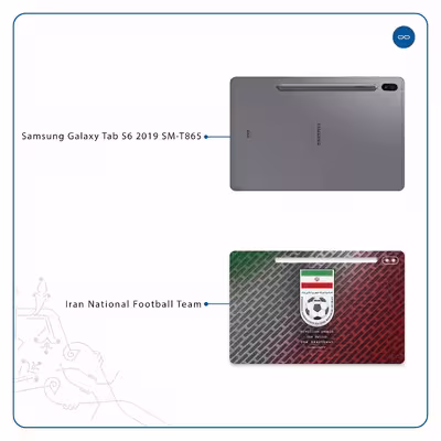 برچسب پوششی ماهوت مدل Iran-National-Football-Team مناسب برای تبلت سامسونگ Galaxy Tab S6 2019 SM-T865