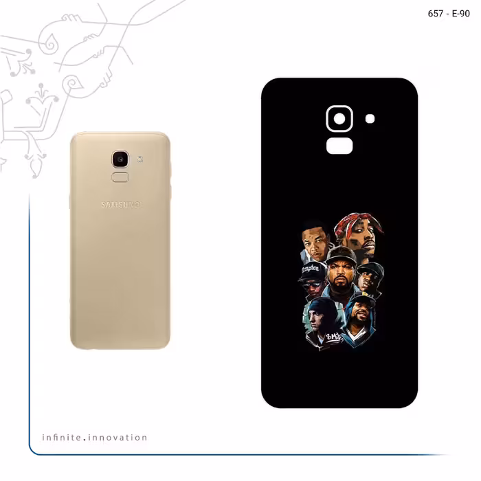 برچسب پوششی ماهوت مدل Great Rappers Digital Art مناسب برای گوشی موبایل سامسونگ Galaxy J6