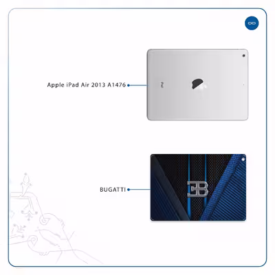 برچسب پوششی ماهوت مدل BUGATTI مناسب برای تبلت اپل iPad Air 2013 A1476