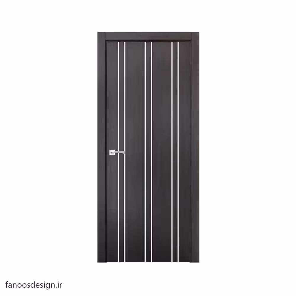 درب اتاق خواب روکش PVC با شیار عمودی کد 1050