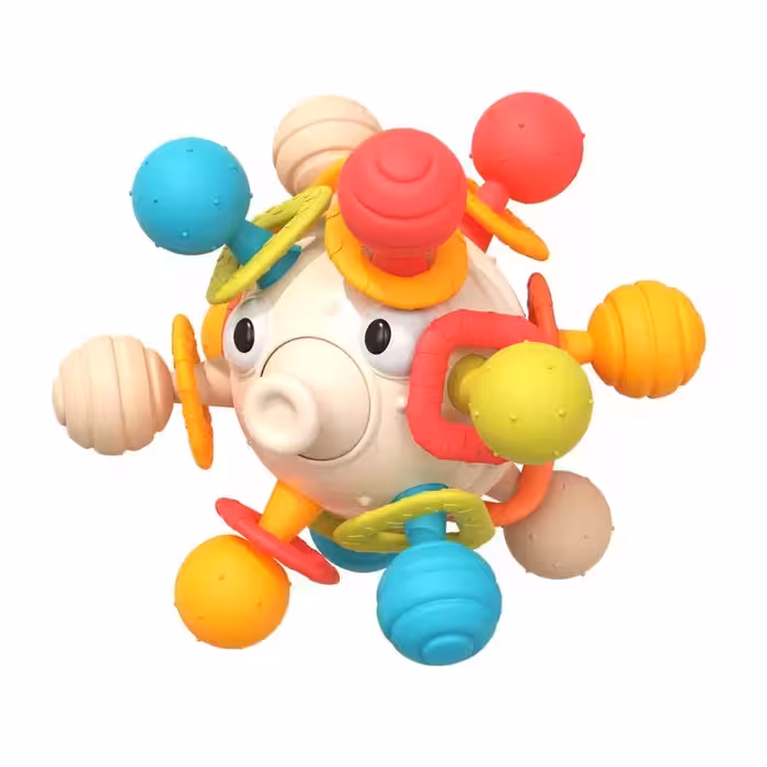 دندانگیر سیلیکونی جغجغه ای یوبین  Youbeien طرح ماهی