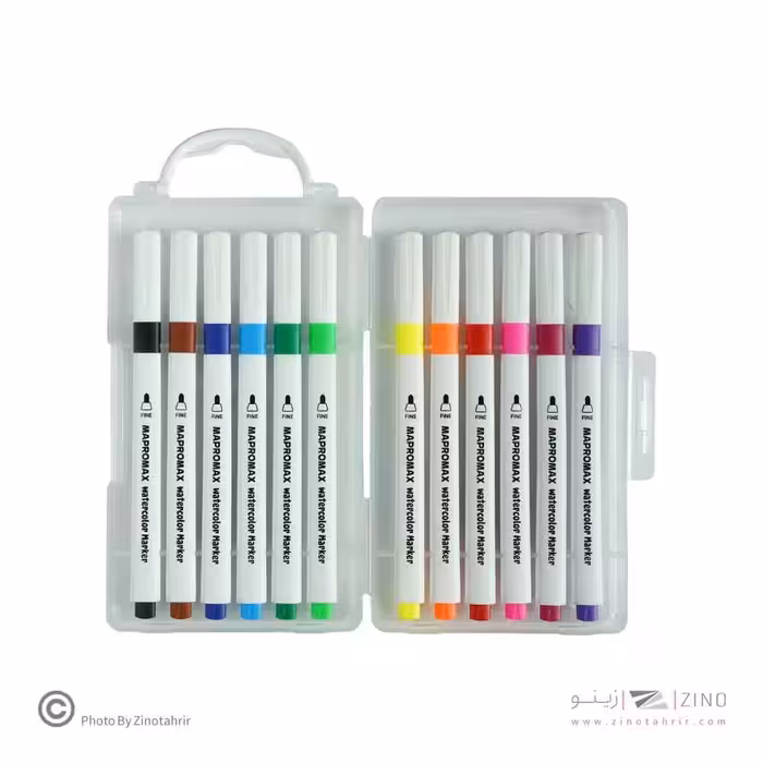 ماژیک نقاشی12رنگ(بدنه سه گوش قابل شستشو)ماپرومکس کدMA-2212