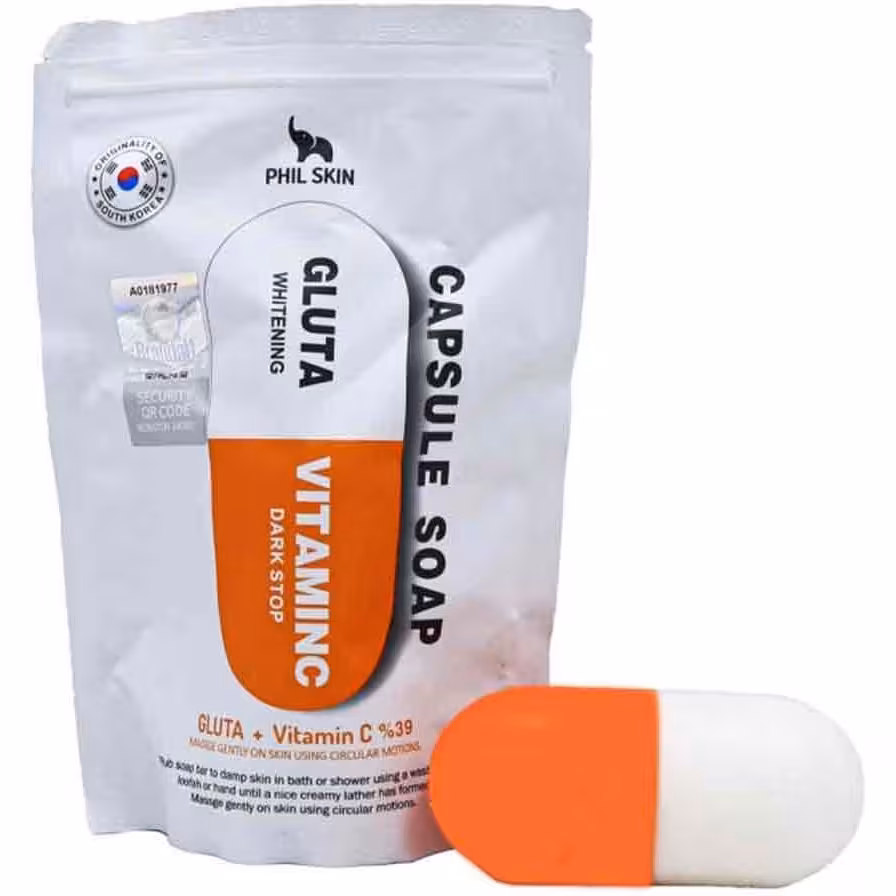 صابون کپسولی اسکین Phil Skin Gluta Vitamin C حاوی ویتامین سی 120 گرم