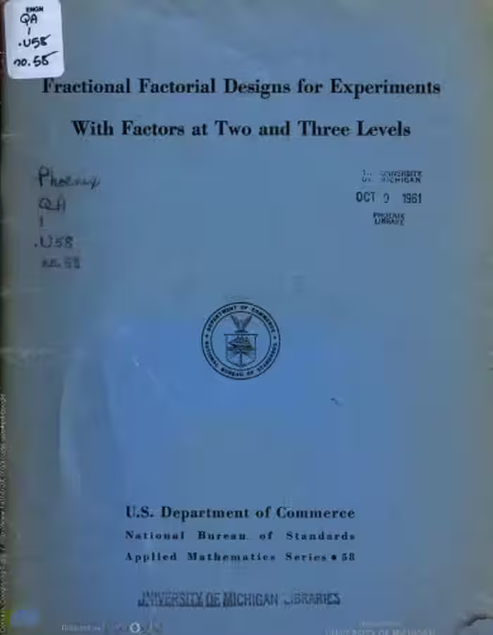 خرید و دانلود نسخه کامل کتاب Fractional Factorial Designs for Experiments With Factors at Two and Three Levels