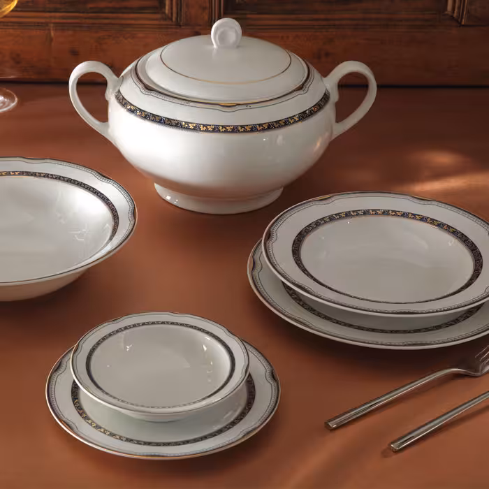 سرویس 102 پارچه 12 نفره طرح پرشیا سرمه ای