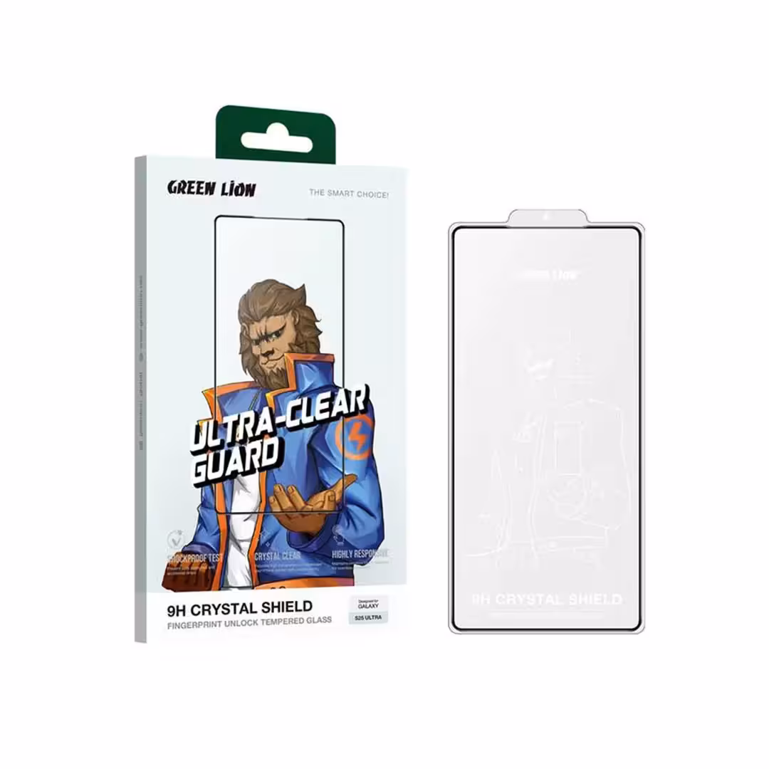 گلس محافظ صفحه سامسونگ اس 25 اولترا گرین لاین Green Lion Crystal Shield S25 Ultra