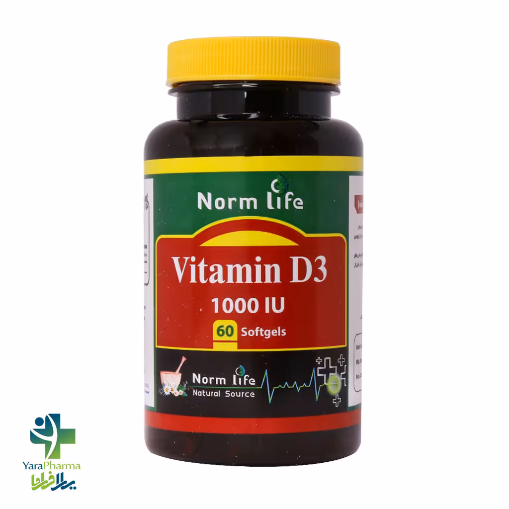 سافت ژل ویتامین D3 1000 واحد نورم لایف 60 عدد