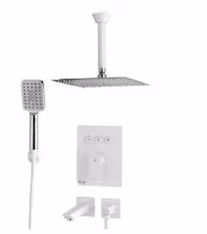 متعلقات حمام KWC مدل ورونا تیپ 4 با آبریز مربع سفید