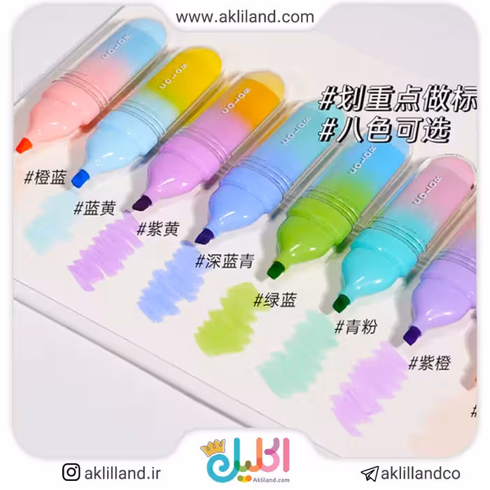 پک 4 عددی هایلایتر مدل Dream Bubbles PVC