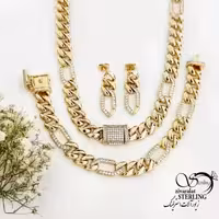 سرویس کارتیر برند ژوپینگ نگین دار طرح طلا کد 19693