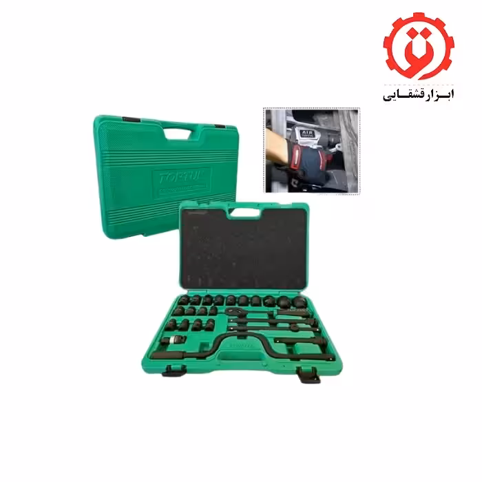 جعبه بکس 24 پارچه مشکی فشارقوی 1/2 اینچ تاپ تول مدل GDAI2401