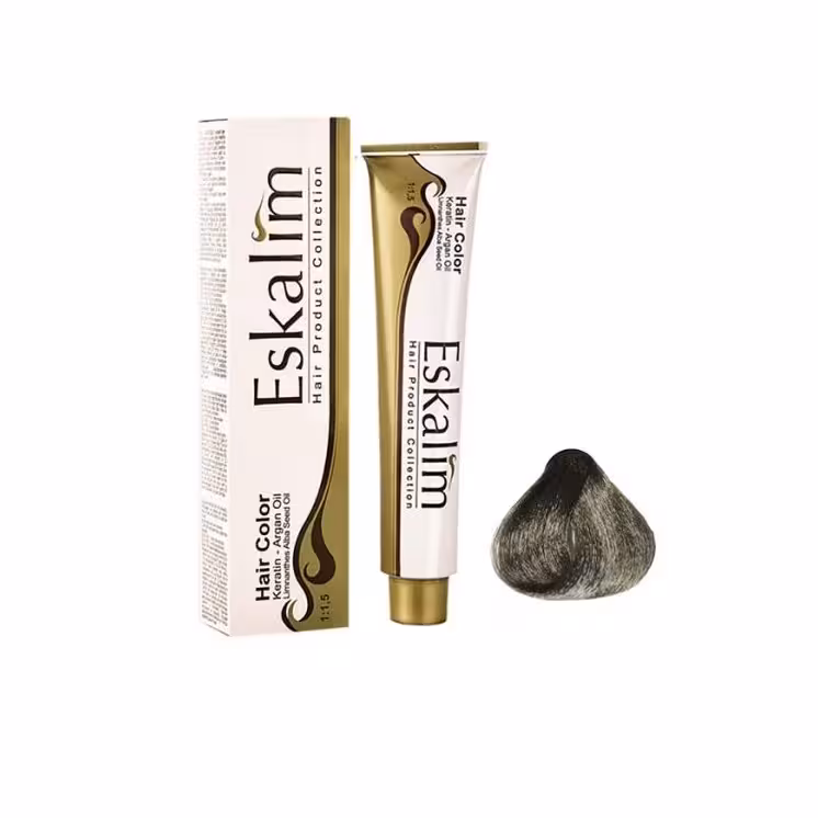 رنگ مو اسکالیم شماره 4.8 حجم 100 میلی لیتر رنگ قهوه ای زیتونی متوسط 