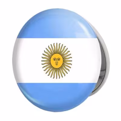 آینه جیبی خندالو طرح پرچم آرژانتین  مدل تاشو کد 1976