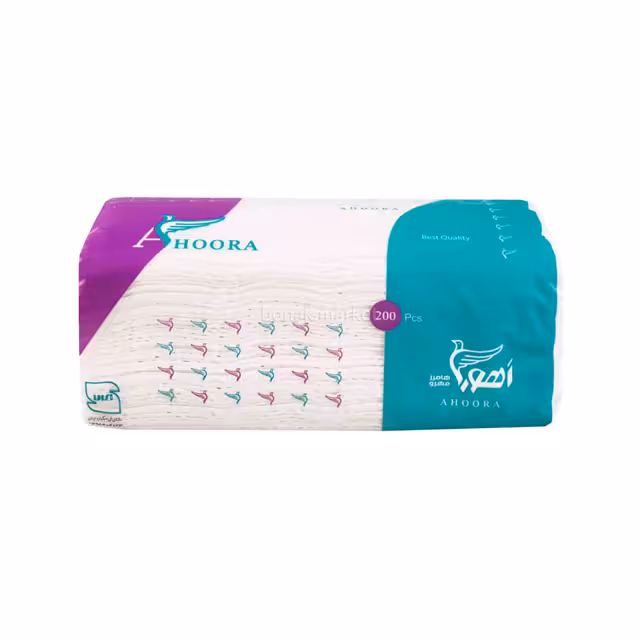 دستمال کاغذی مدل اقتصادی 100 برگ 2 لایه اهورا