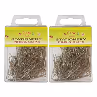 گیره کاغذ ژینگ وی مدل کله قندی استیل بسته 130 عددی