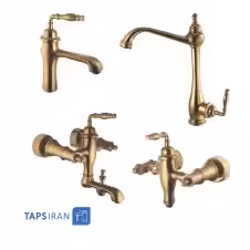 ست شیرآلات اوج مدل فابیان طلایی مات | تپس ایران فروشگاه آنلاین شیرآلات بهداشتی ساختمان ایران