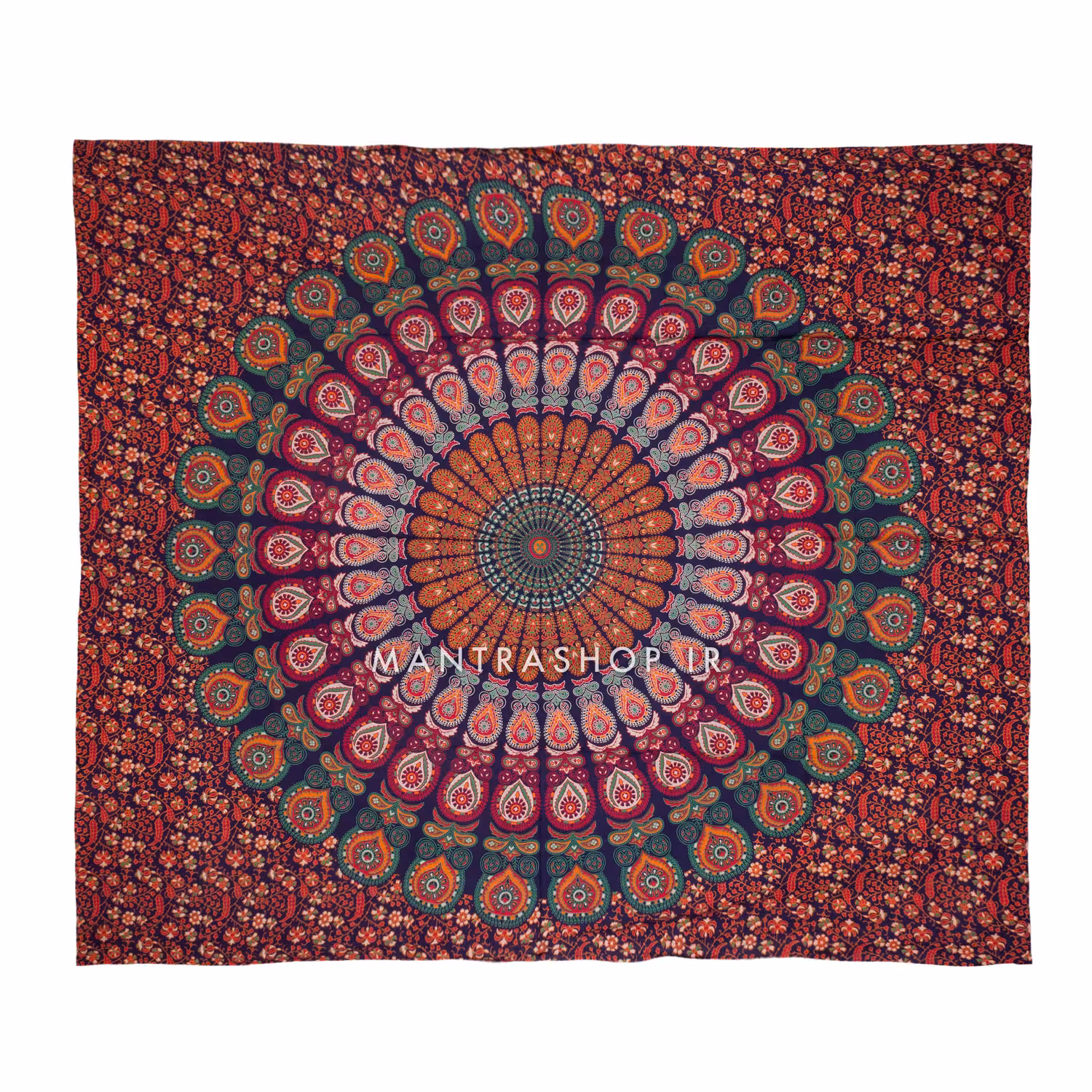 بکدراپ تپستری هندی طرح ماندالا (روتختی دو نفره) کد 307