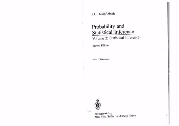 خرید و دانلود نسخه کامل کتاب Probability and Statistical Inference Volumen 2.